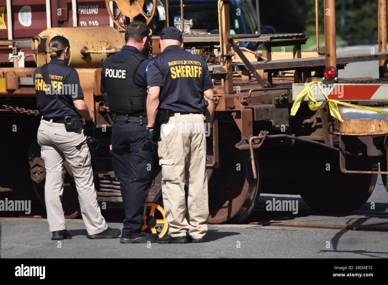 Harrington Park, United States. 23rd July, 2023. Authorities