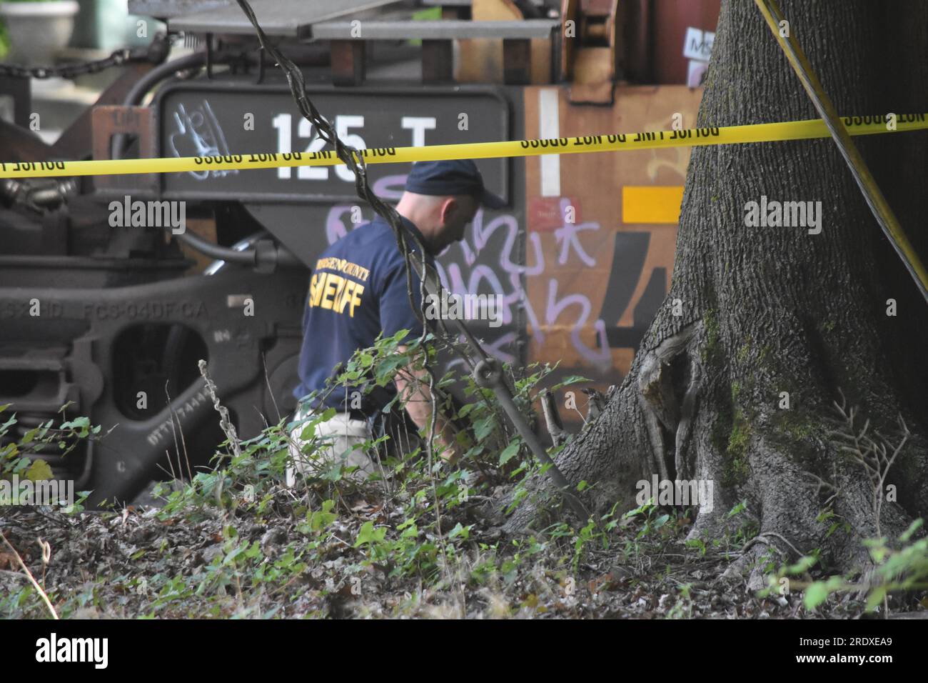 Harrington Park, United States. 23rd July, 2023. Authorities