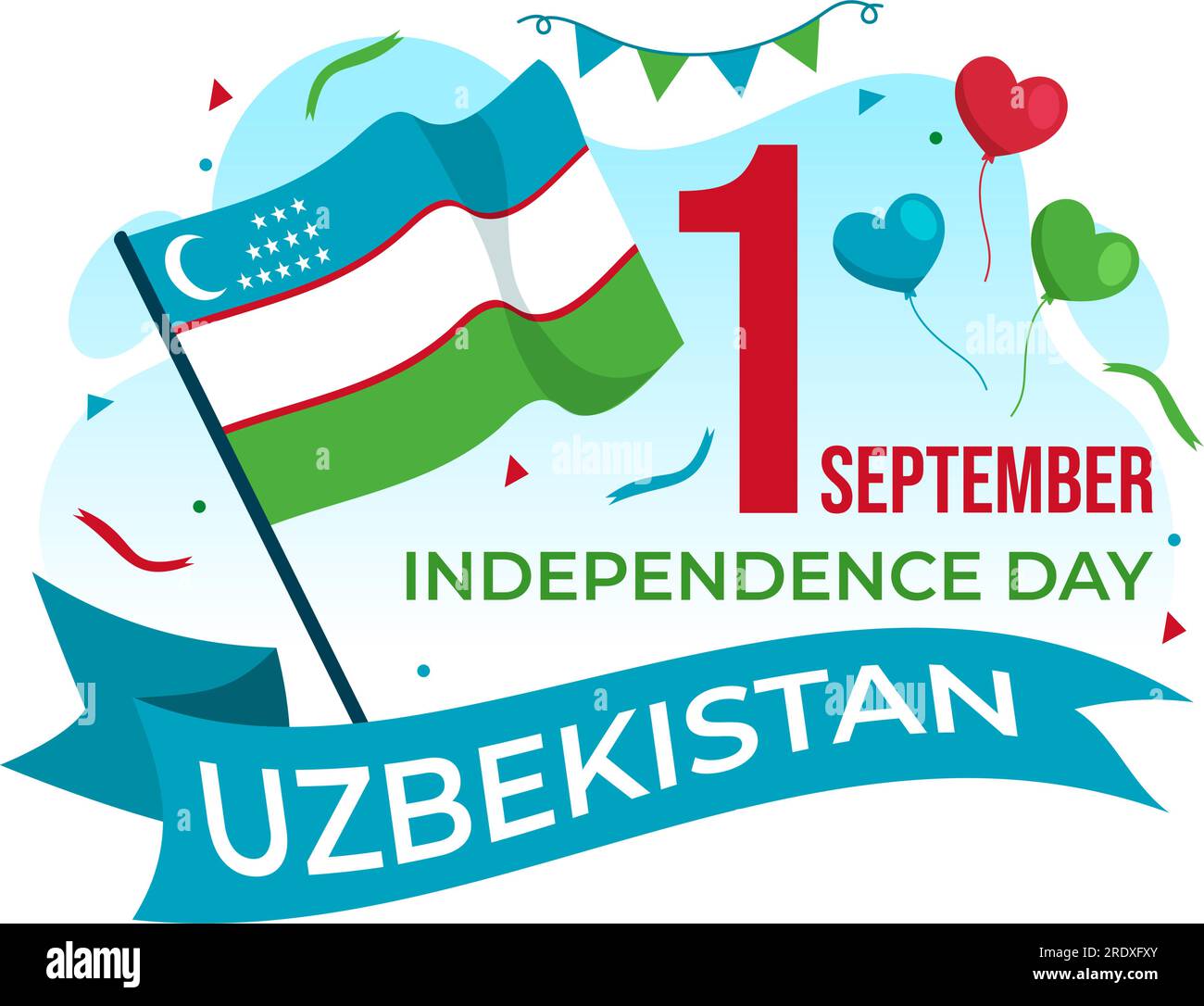 Happy Uzbekistan Independence Day Vector Illustration on 1st of