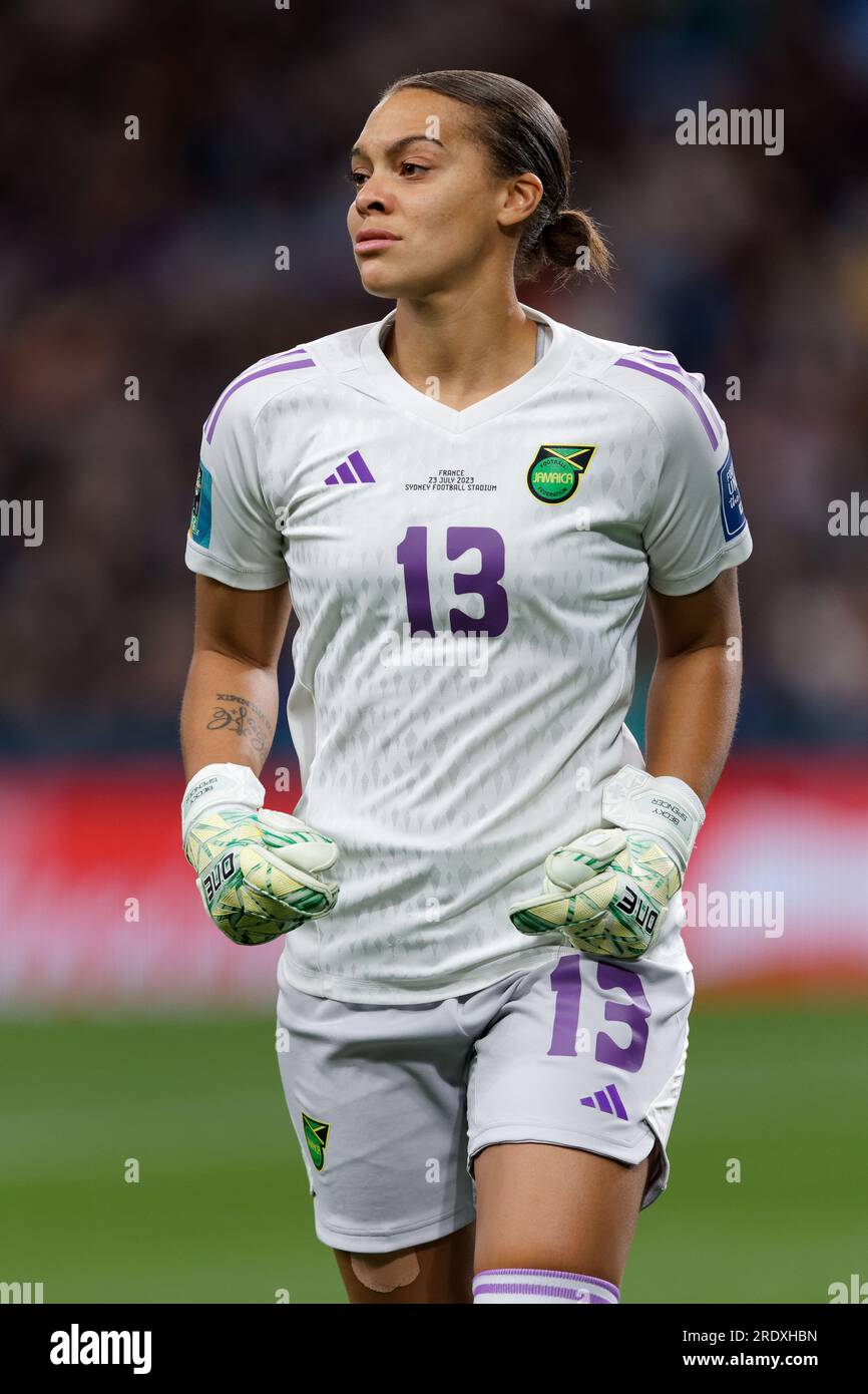 Rebecca Spencer Sydney, Australia. 23rd July, 2023. Rebecca Spencer of Jamaica looks on