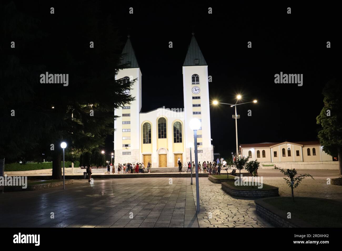 Međugorje is a very visited Roman Catholic pilgrimage destination. Stock Photo