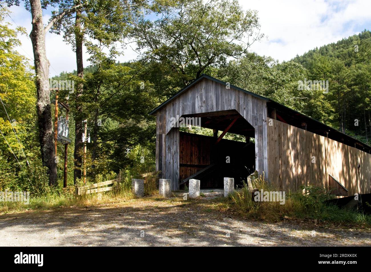 Buily in 1870, the Scott Covered Bridge spanned the West River in