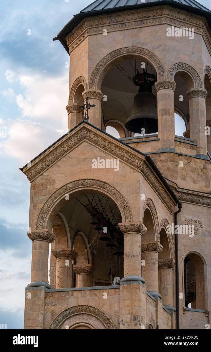 Bell Tower in Holy Trinity Cathedral of Tbilisi Tsminda Sameba in ...