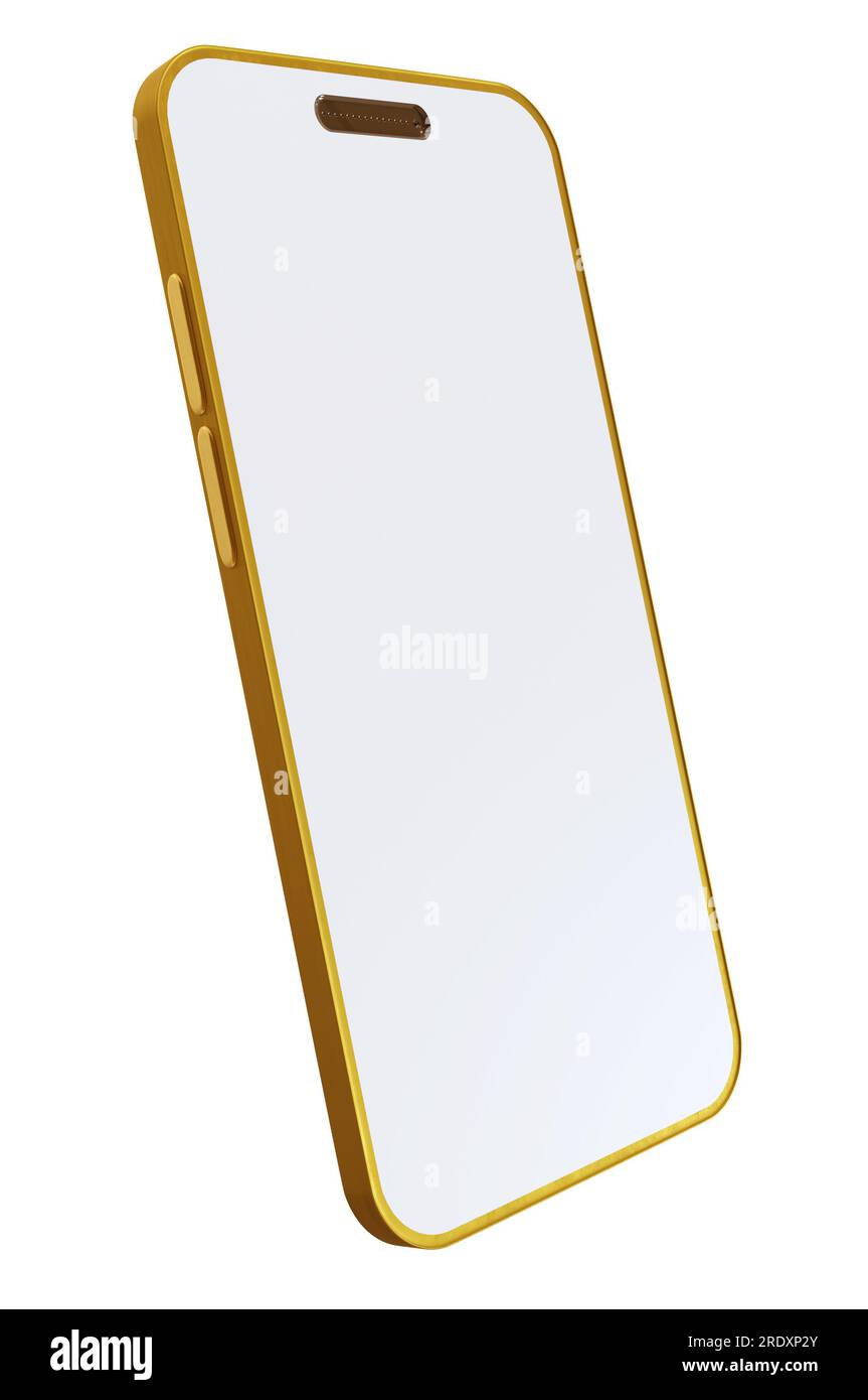 3D Illustration ,Smartphone mobile screen, technology mobile display light. WHITE space for