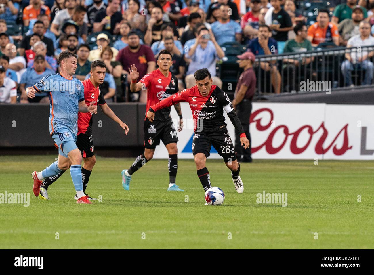 Aldo Rocha (26) of Atlas controls ball during Leagues Cup 2023 match ...