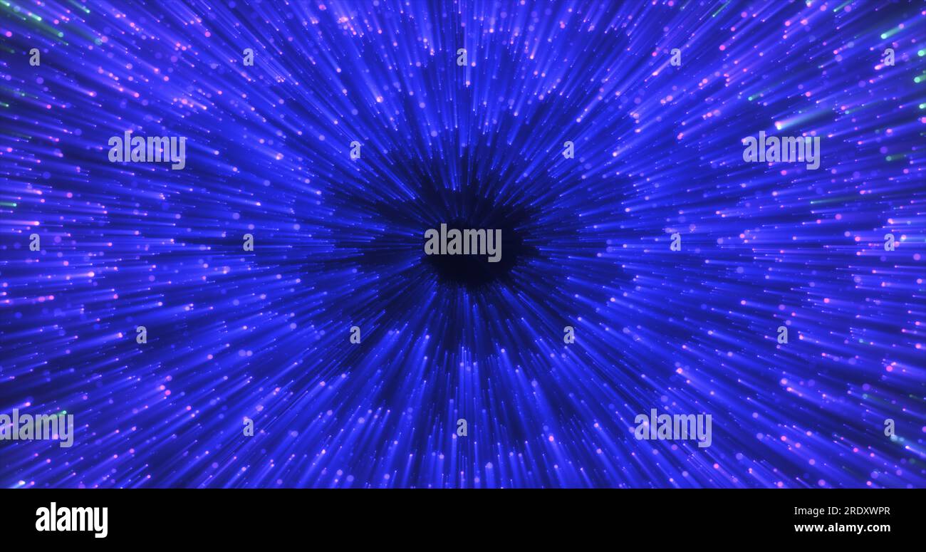 Abstract blue energy magical glowing spiral swirl tunnel particle ...