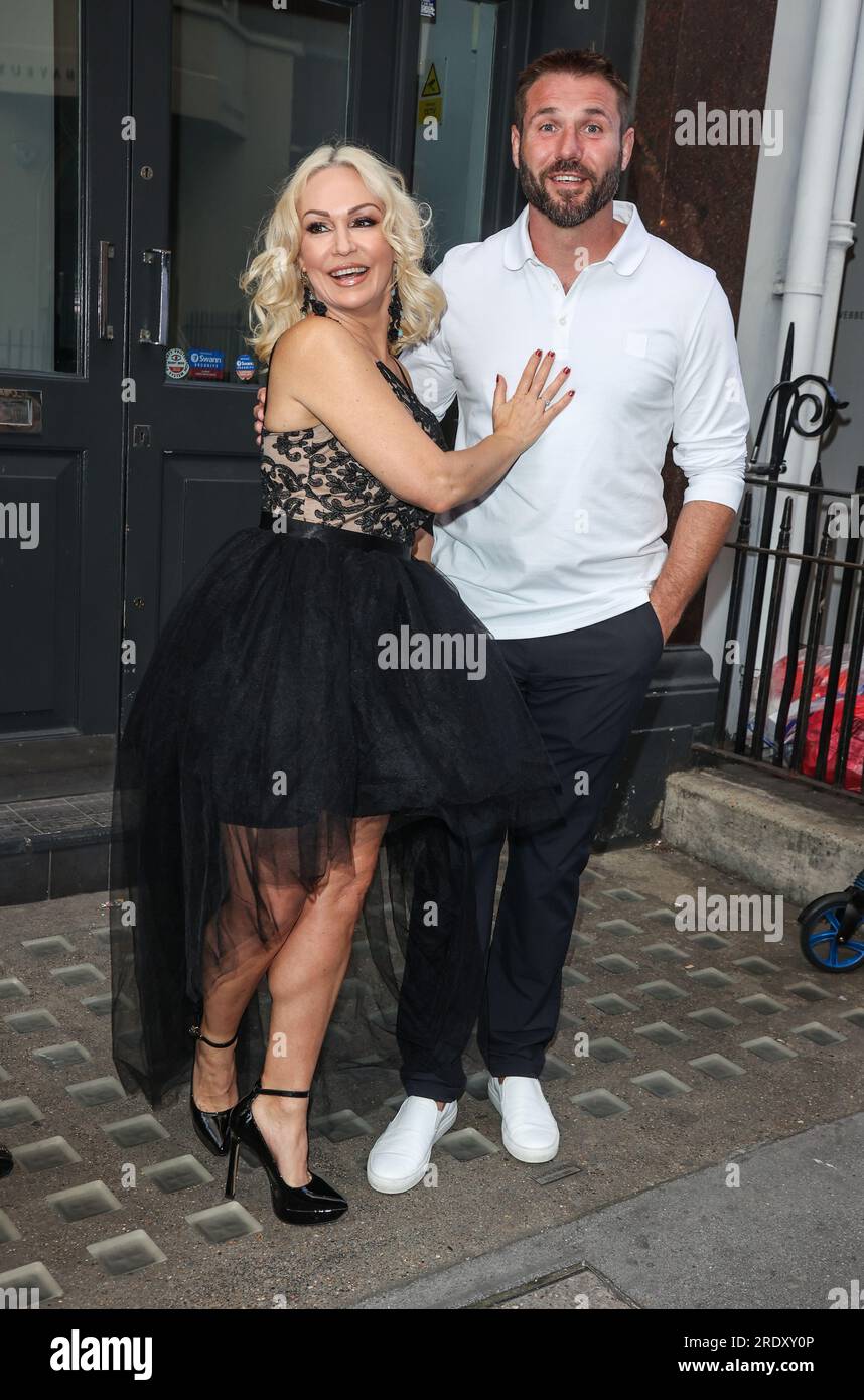 London, UK. 19th July, 2023. Kristina Rihanoff and Ben Cohen seen attending the ITV Summer Party at The Mandrake in London. (Photo by Brett Cove/SOPA Images/Sipa USA) Credit: Sipa USA/Alamy Live News Stock Photo