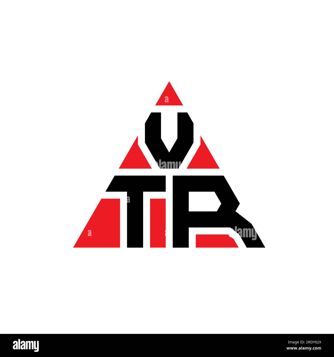 VTR triangle letter logo design with triangle shape. VTR triangle logo