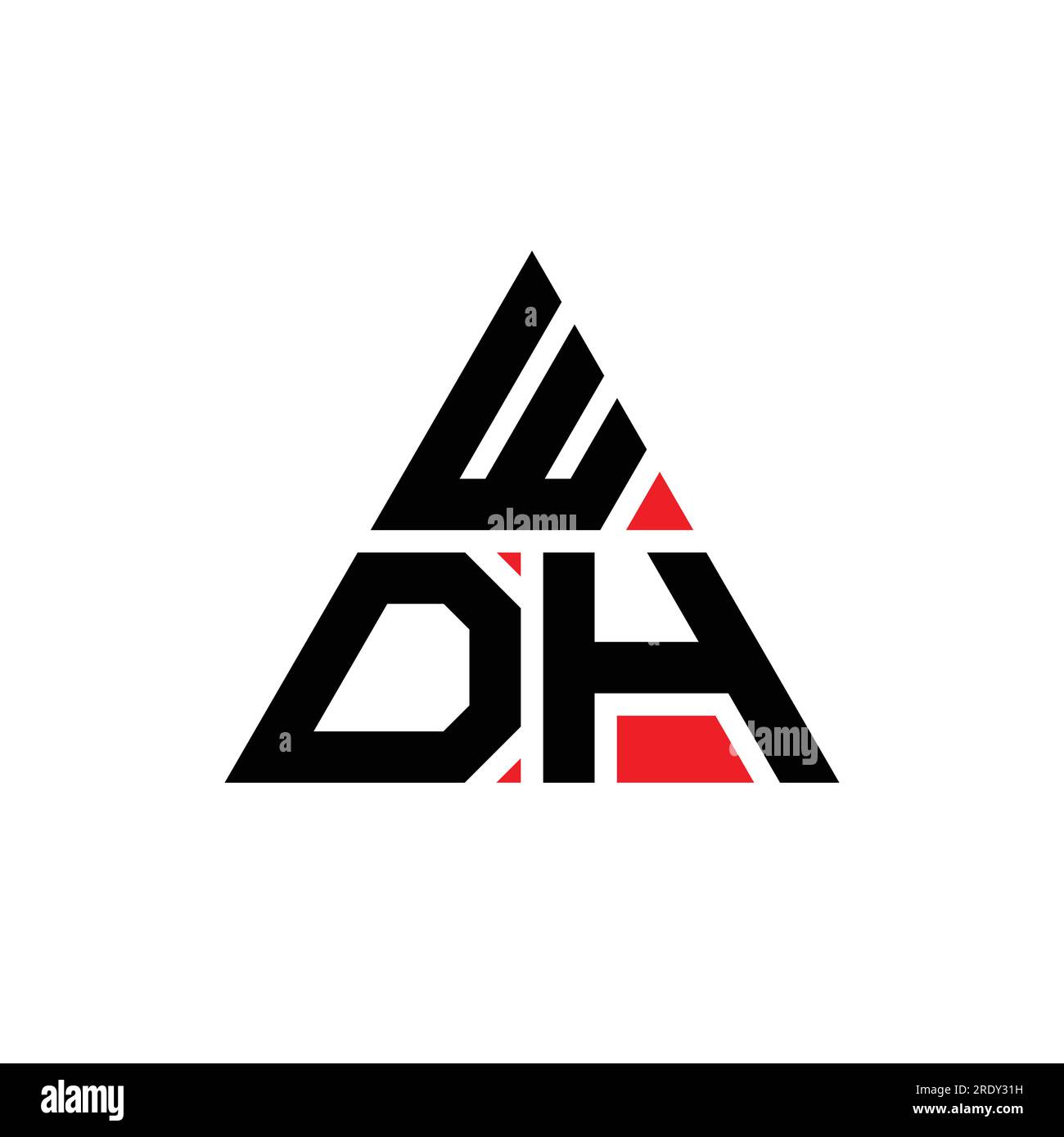 WDH triangle letter logo design with triangle shape. WDH triangle logo ...