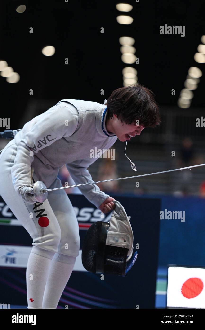 Karin Miyawaki of Japan during the 2023 FIE Fencing World Championship