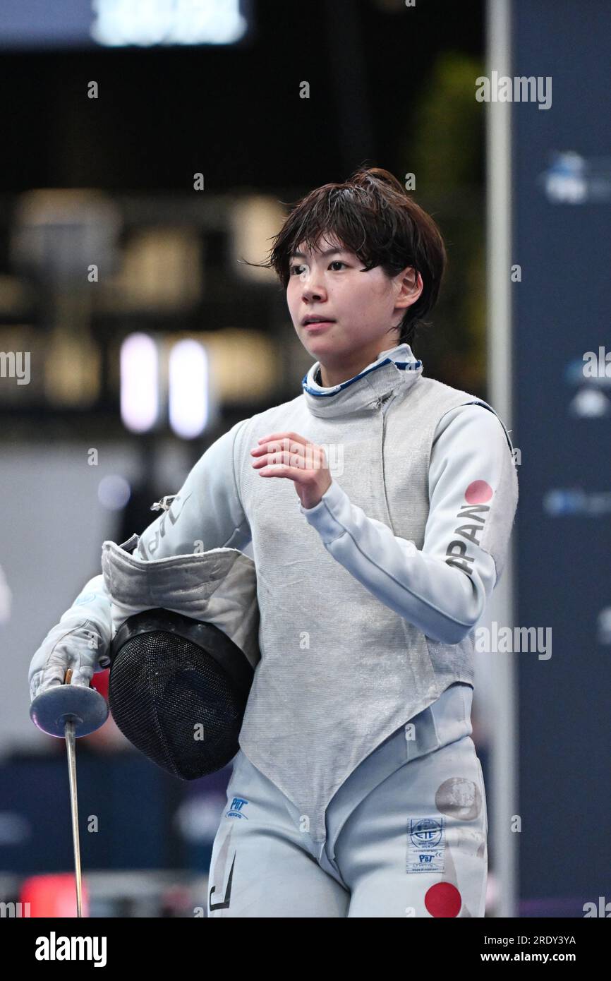 Karin Miyawaki of Japan during the 2023 FIE Fencing World Championship