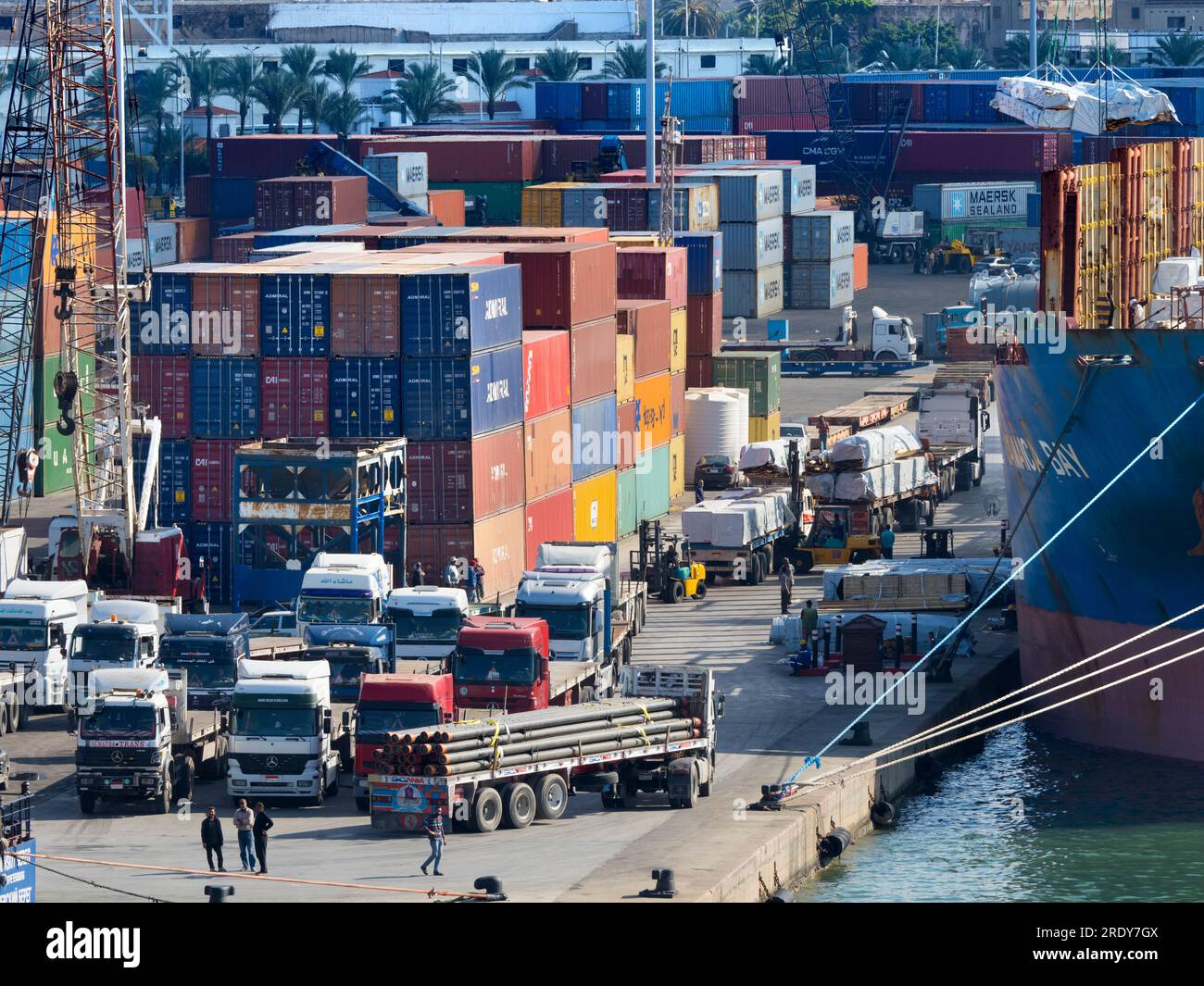 The Port of Alexandria is located on the northern, Mediterranean coast
