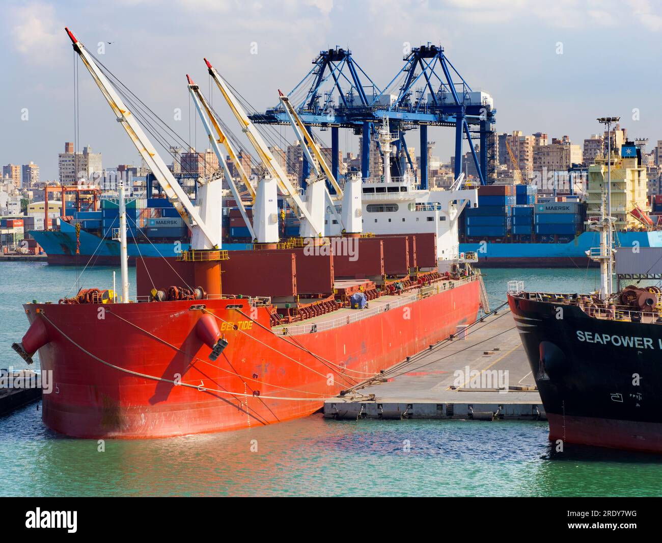 The Port of Alexandria is located on the northern, Mediterranean coast