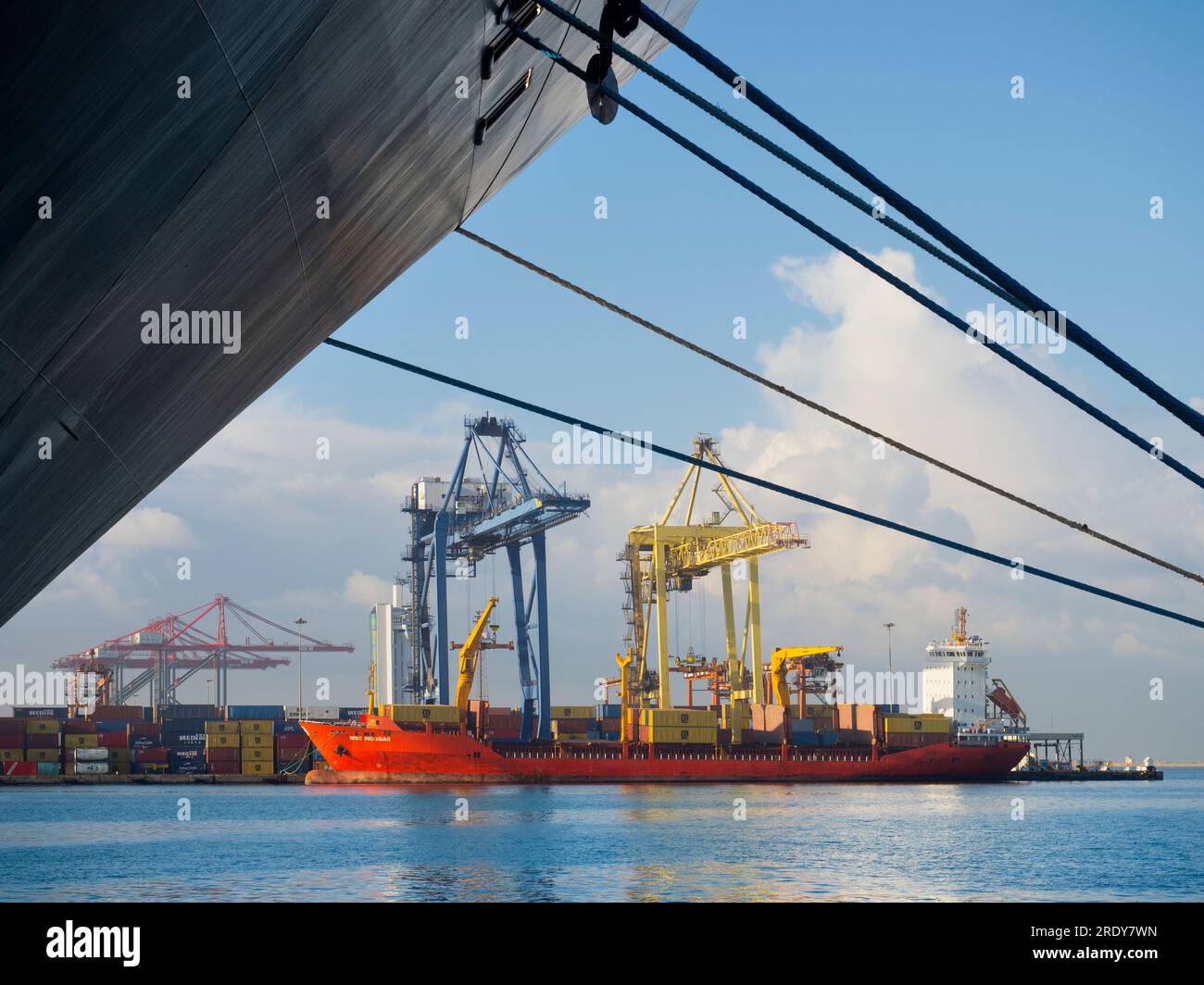 The Port of Alexandria is located on the northern, Mediterranean coast