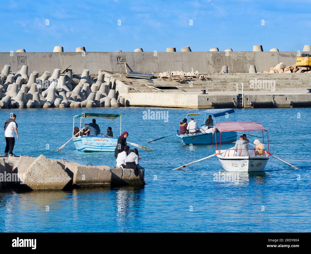 The Port of Alexandria is located on the northern, Mediterranean coast