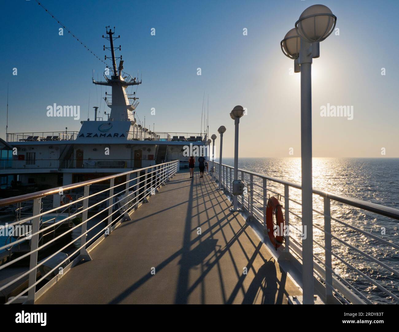 Observation decks are my secret weapon and favoured shooting venue when on board cruise liners; they also invariably offer fine views of the sea, the Stock Photo