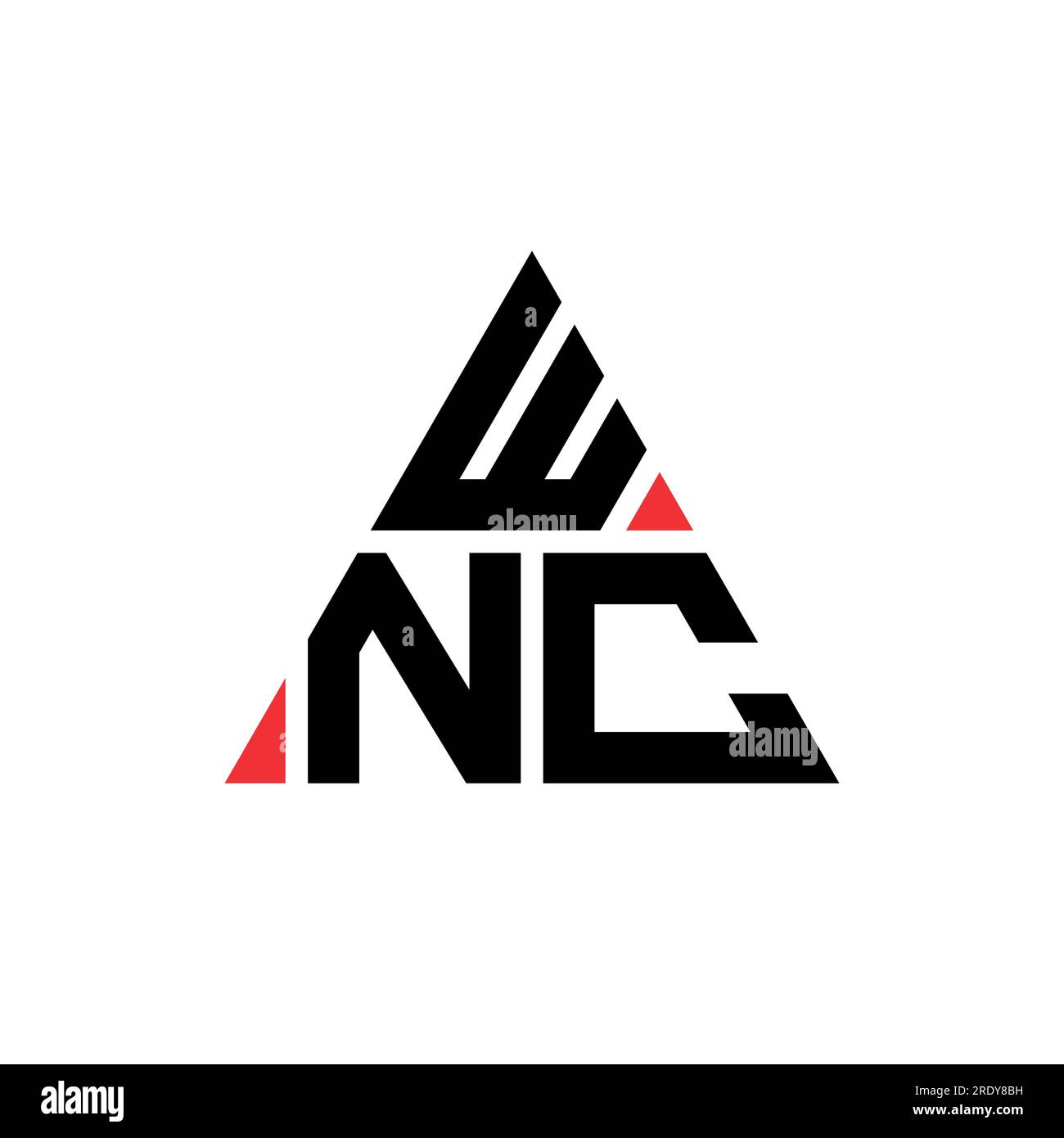WNC triangle letter logo design with triangle shape. WNC triangle logo