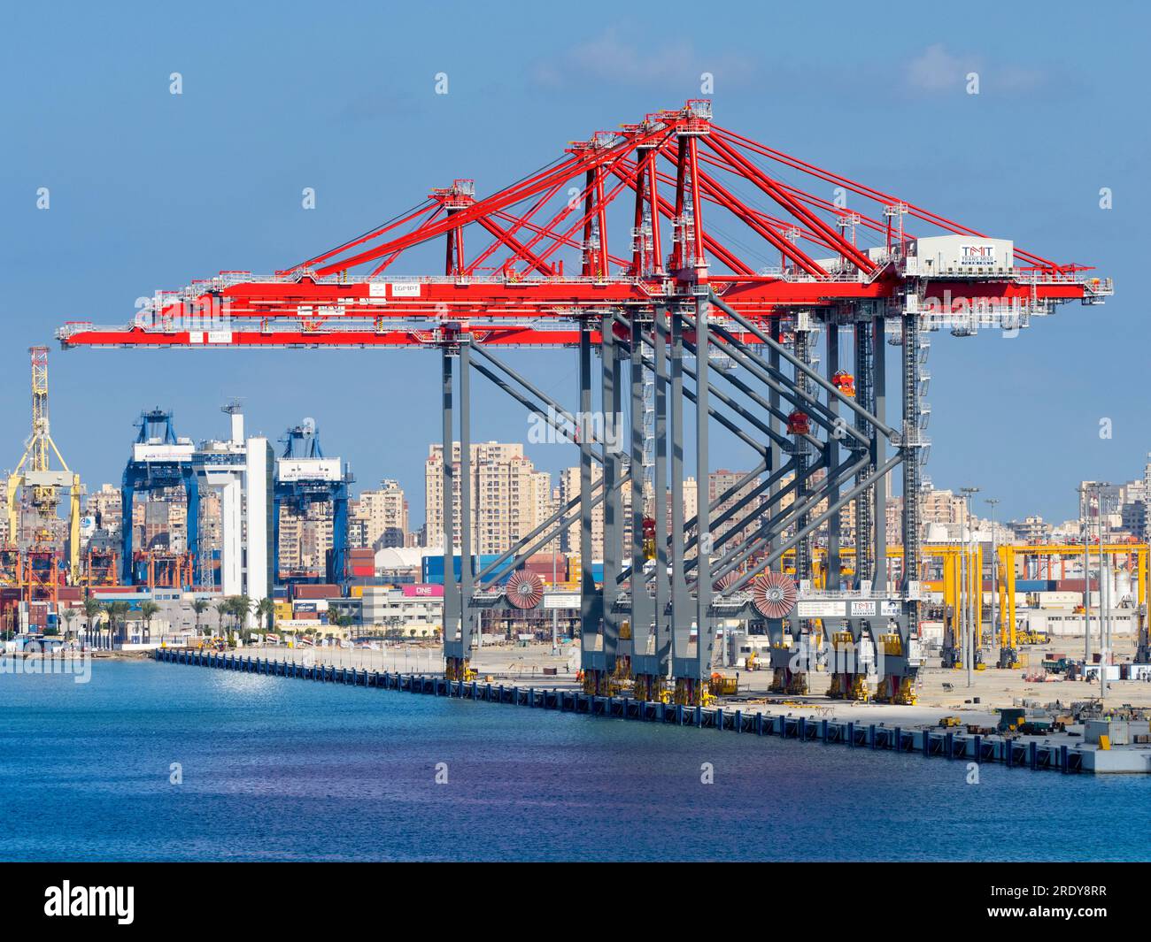 The Port of Alexandria is located on the northern, Mediterranean coast