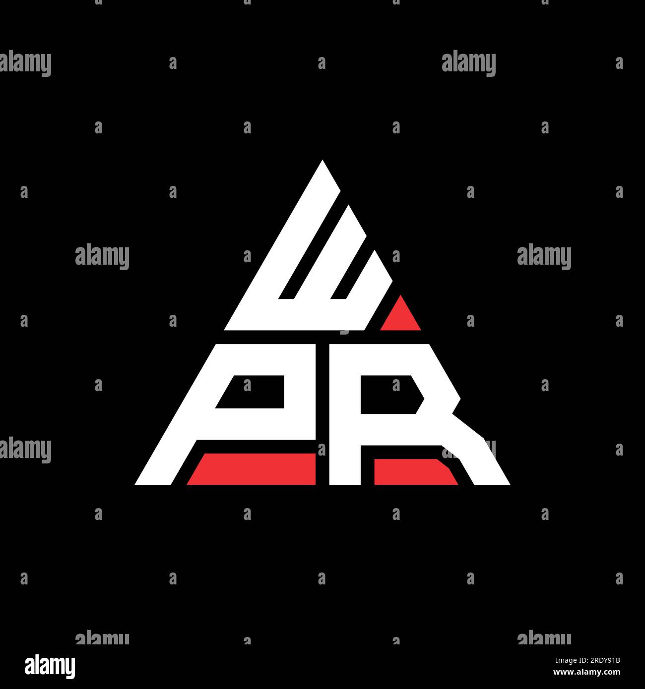 WPR triangle letter logo design with triangle shape. WPR triangle logo ...