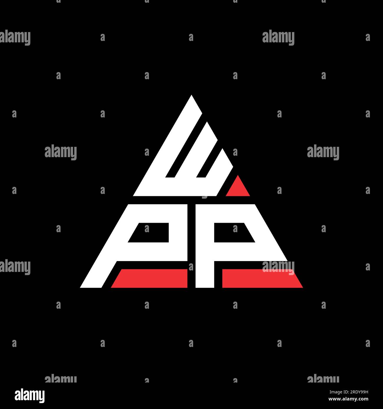 WPP triangle letter logo design with triangle shape. WPP triangle logo