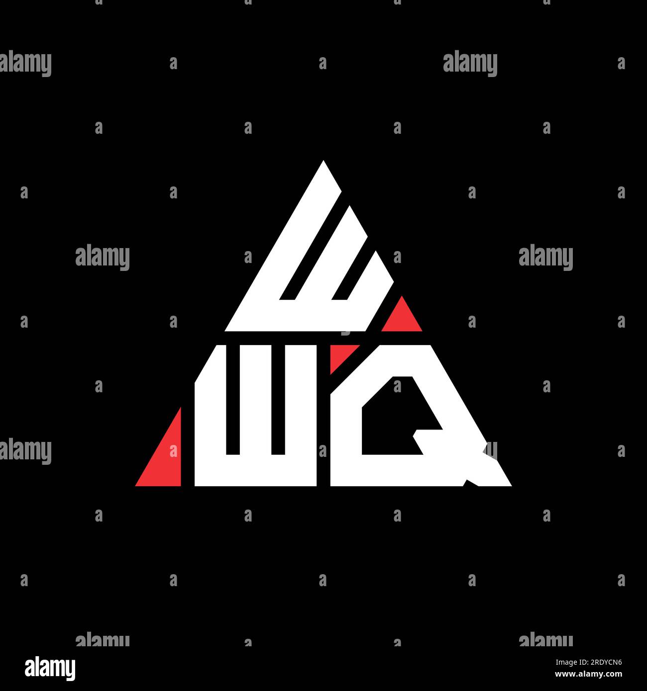 WWQ triangle letter logo design with triangle shape. WWQ triangle logo ...