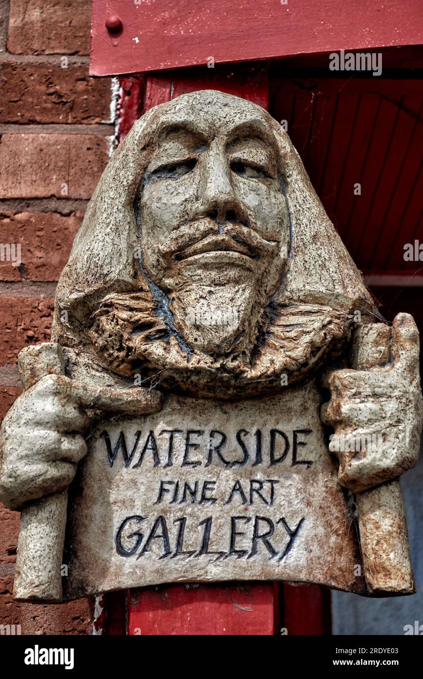 William Shakespeare carving at the Waterside art gallery Stratford upon