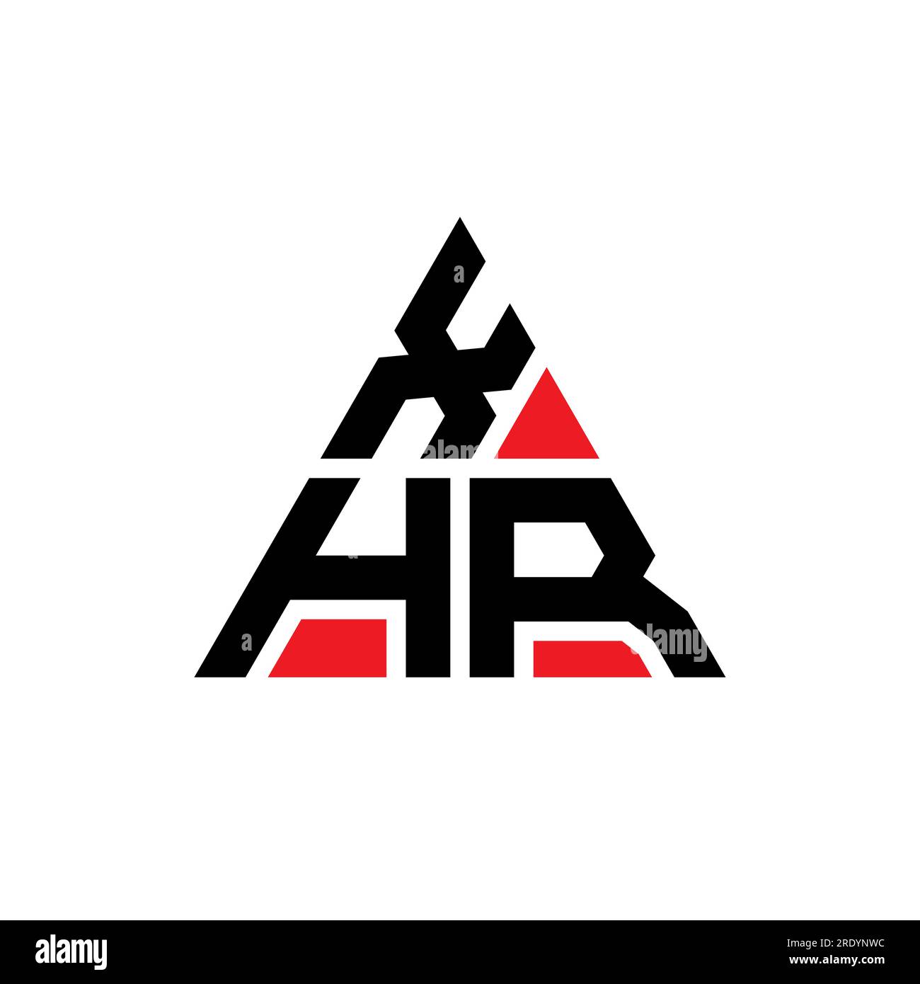 XHR triangle letter logo design with triangle shape. XHR triangle logo ...