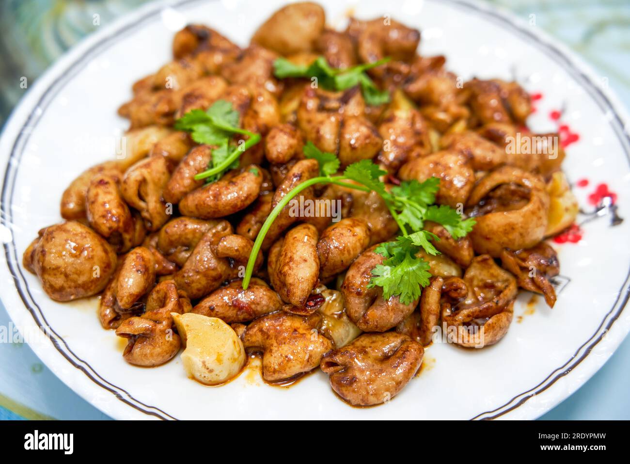 A Delicious Fried Pork Intestine Stock Photo Alamy