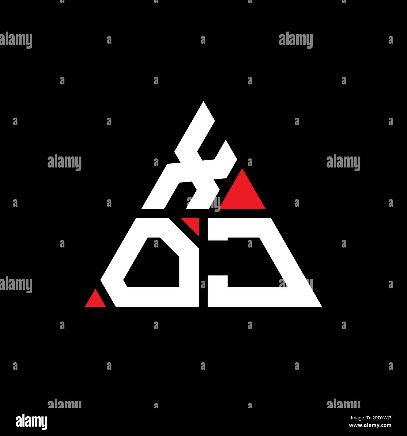 Xoj XOJ triangle letter logo design with triangle shape. XOJ triangle logo ...
