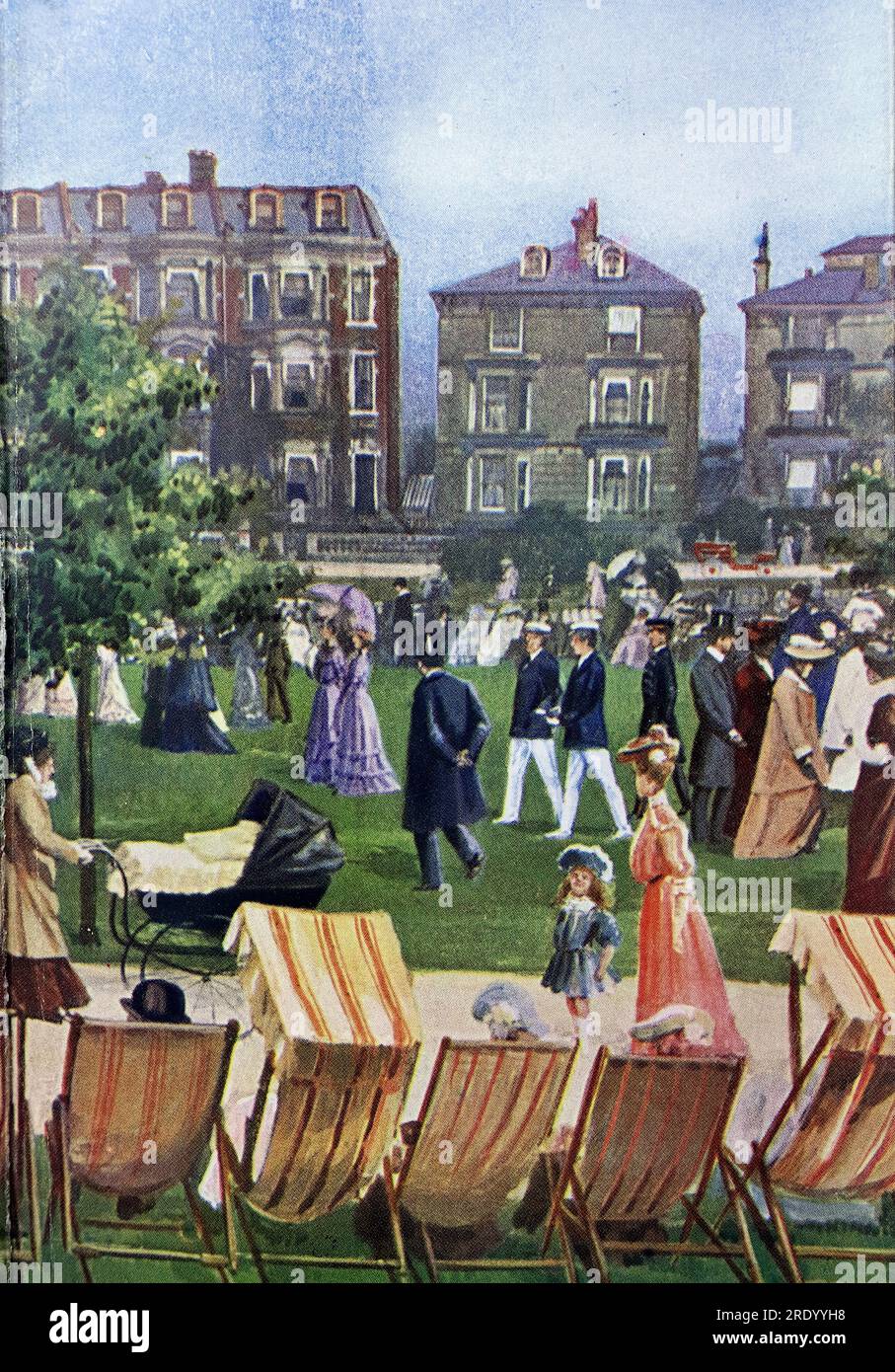 Section of a colour panoramic view of the Lady’s Mile on Clarence