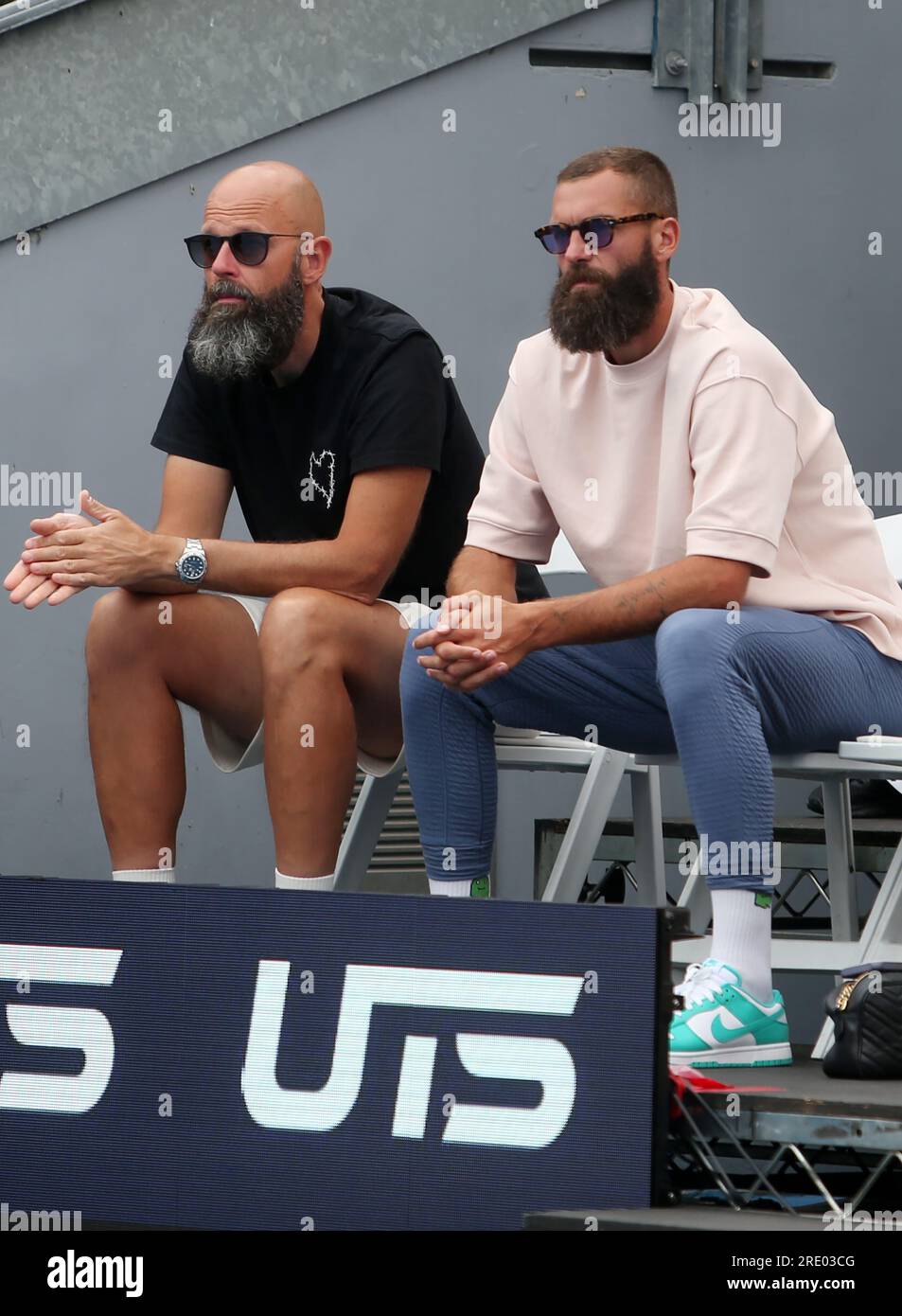 23 July 2023 Carson, California - Benoit Paire. UTS - Ultimate Tennis Showdown Finals held at the Dignity Health Sports Park in Carson. EDITORIAL USAGE ONLY! Not for Commercial USAGE! Stock Photo