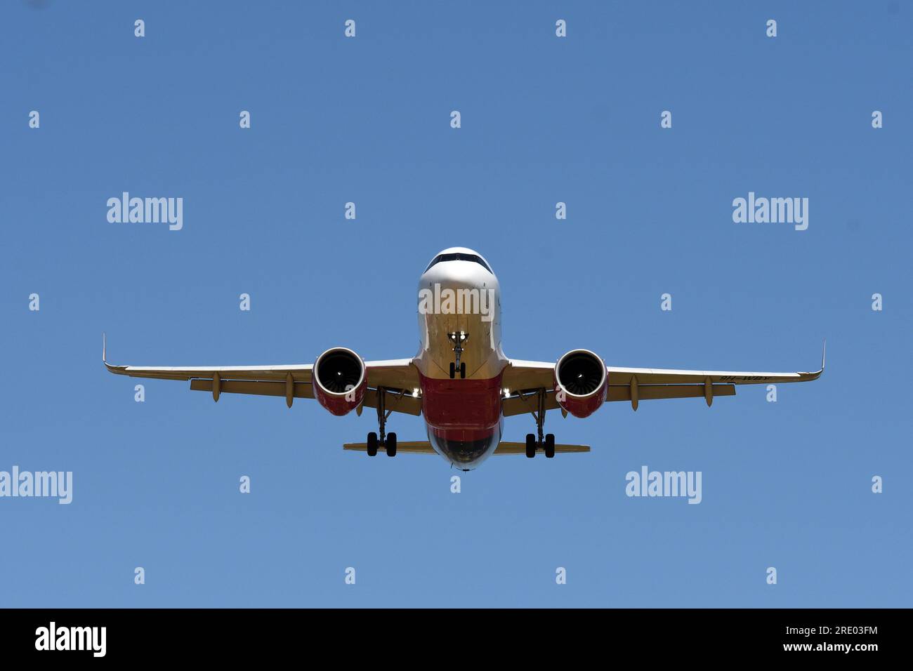 passenger aircraft on approach, Germany Stock Photo Alamy