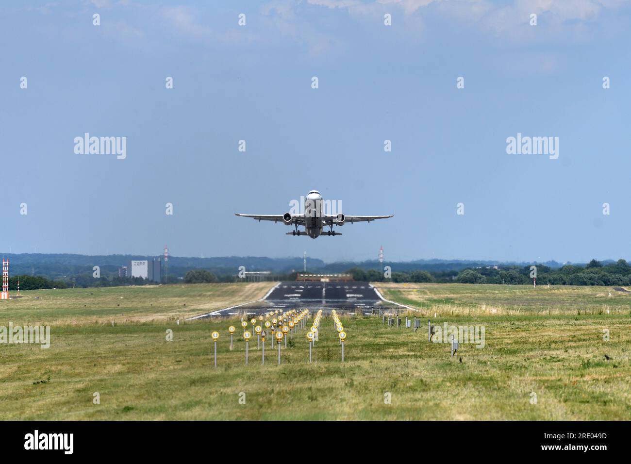 passenger aircraft taking off, Germany Stock Photo