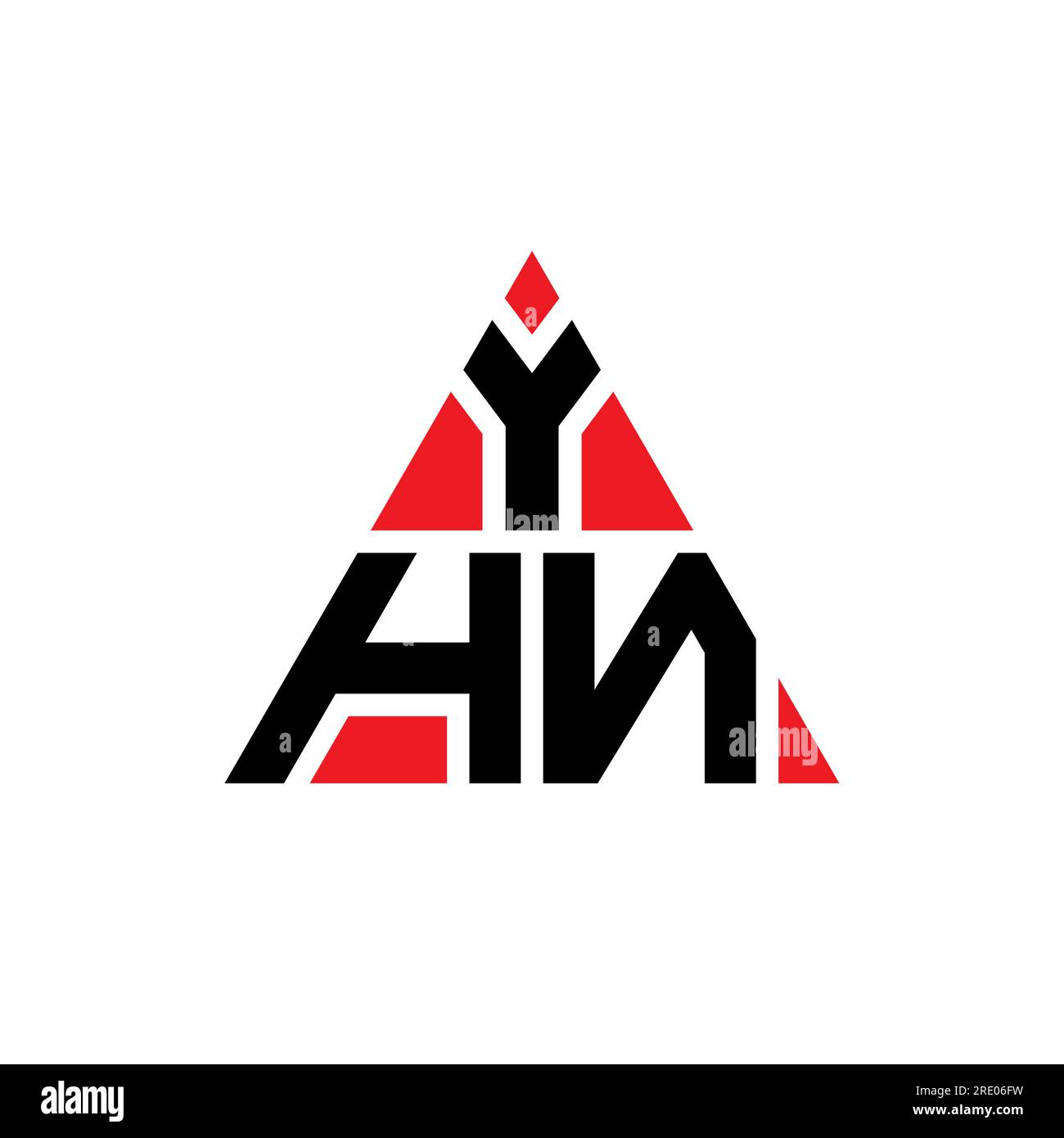 YHN triangle letter logo design with triangle shape. YHN triangle logo ...