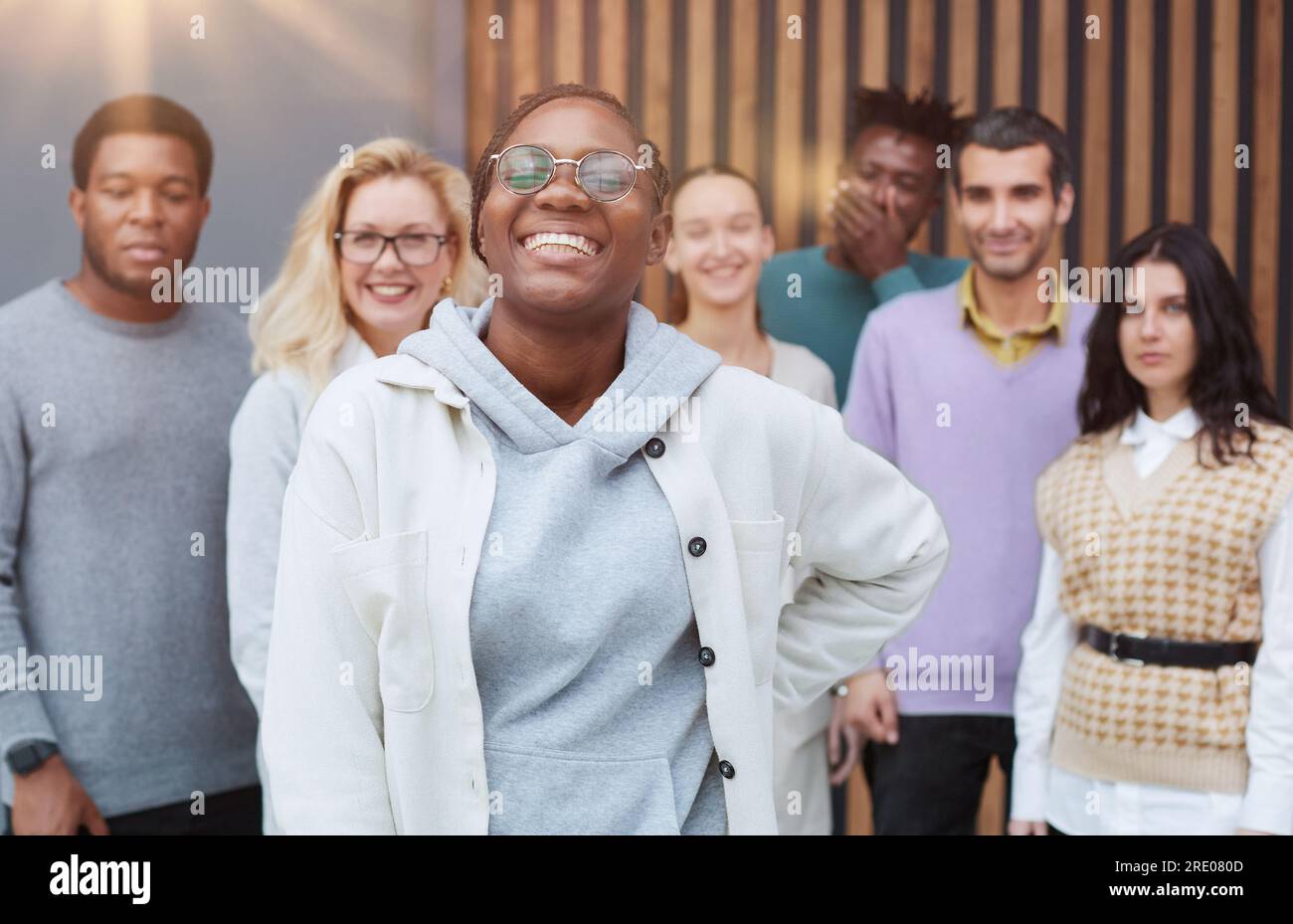 Attractive african american businesswoman standing with crossed Stock ...