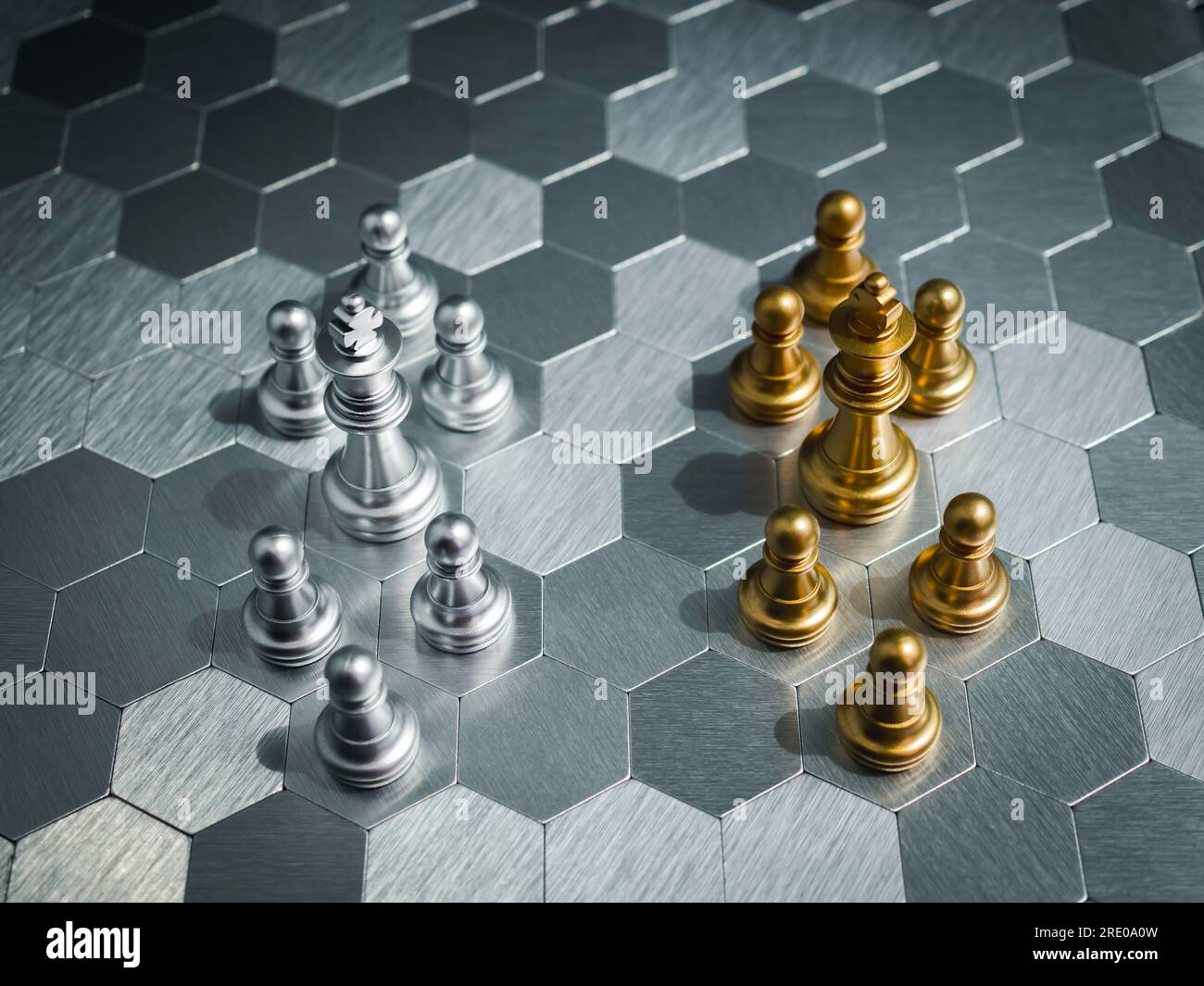 3D illustration Chess game on board. Concepts business ideas and strategy  ideas. Glass chess figures on a dark background with depth of field effects  Stock Photo - Alamy