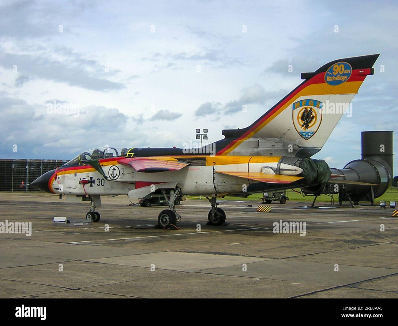 German Navy Panavia Tornado IDS jet plane in special scheme celebrating 90 years of naval aviation in Germany. Marineflieger Tornado 4530. MFG2 Stock Photo