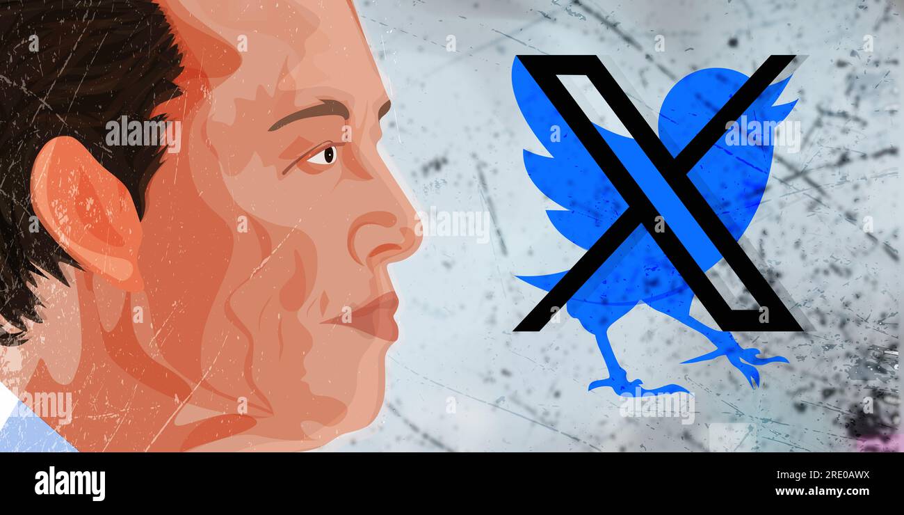 July 24, 2023, Twitter owner Elon Musk changed the Twitter logo from a ...