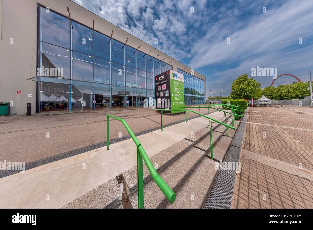 Turin, Italy - 2023 May 22: entrance to halls 1-2-3 of Salone Internazionale del Libro di Torino (International Turin Book Fair) 35th edition in Lingo Stock Photo