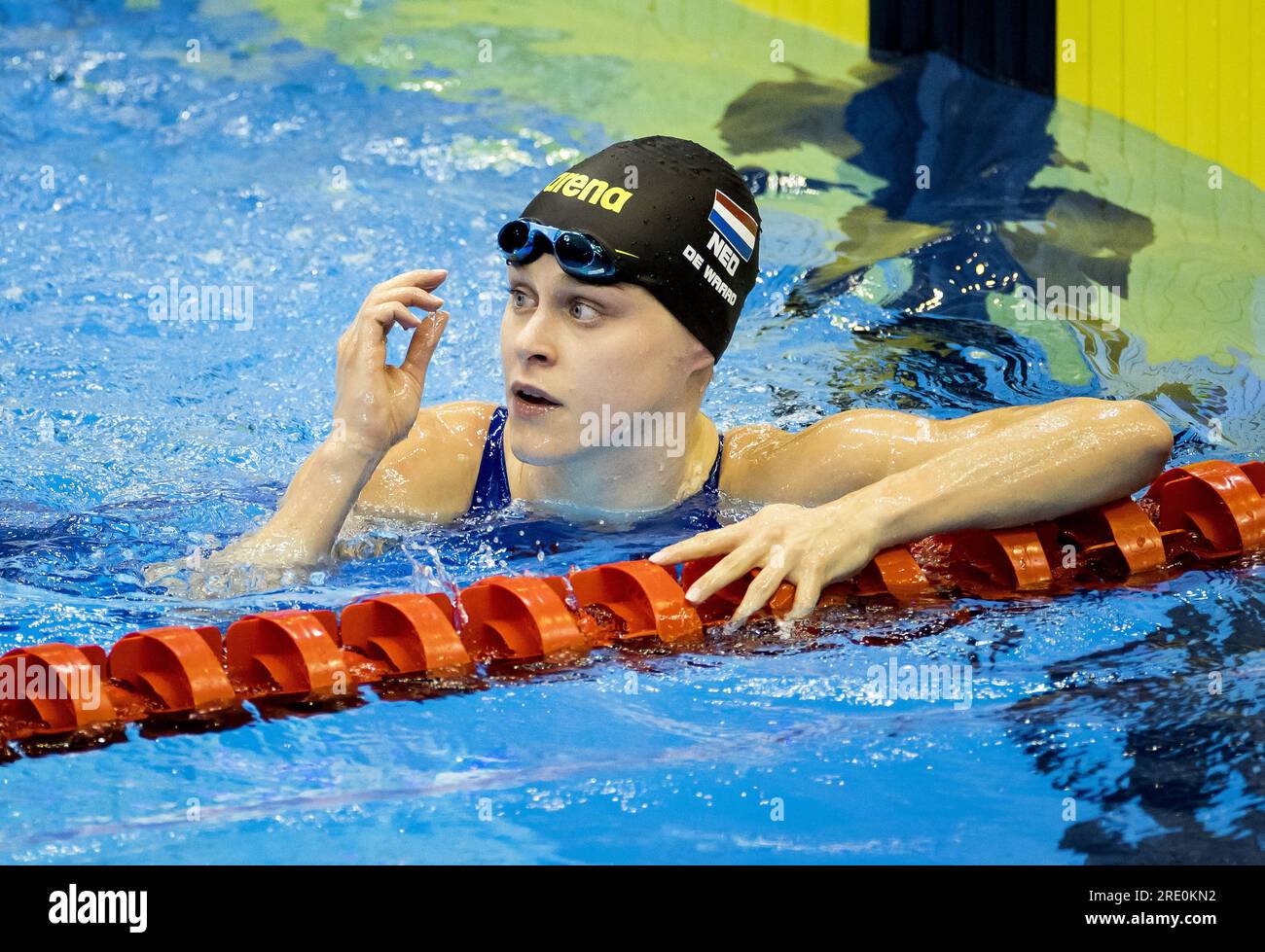 FUKUOKA - Maaike de Waard after the semi-final 100 back women during ...