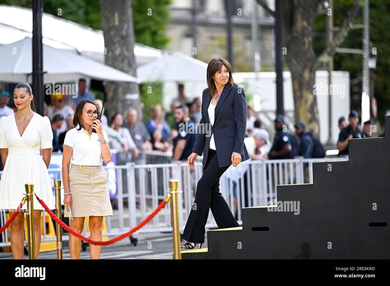 Mayor of Paris Anne Hidalgo during the stage 21 of the Tour de, France. , . in Paris, France. Credit: Victor Joly/Alamy Live News Stock Photo