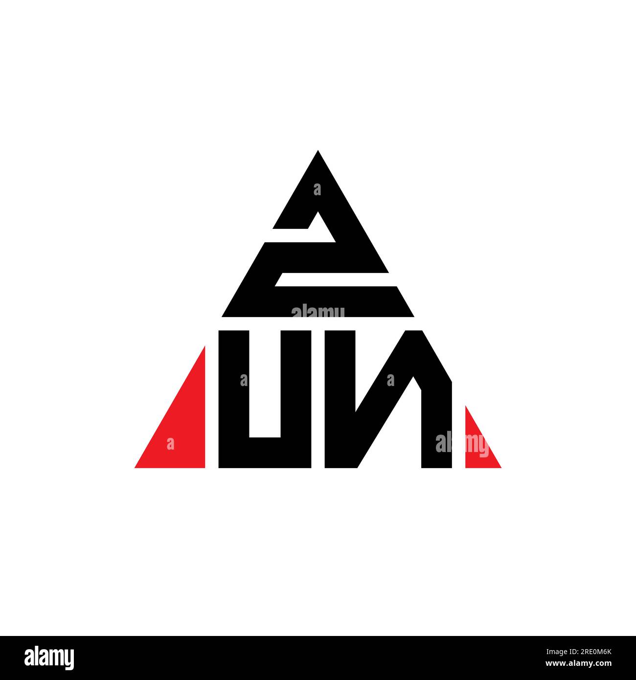 ZUN triangle letter logo design with triangle shape. ZUN triangle logo