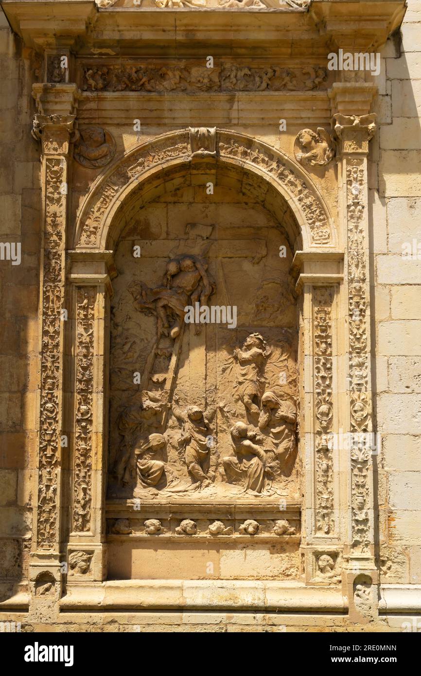 Former Convento de San Marcos building in León, Castile y Leon. Spain. Present building from sixteenth century thanks to a grant from Ferdinand the Ca Stock Photo