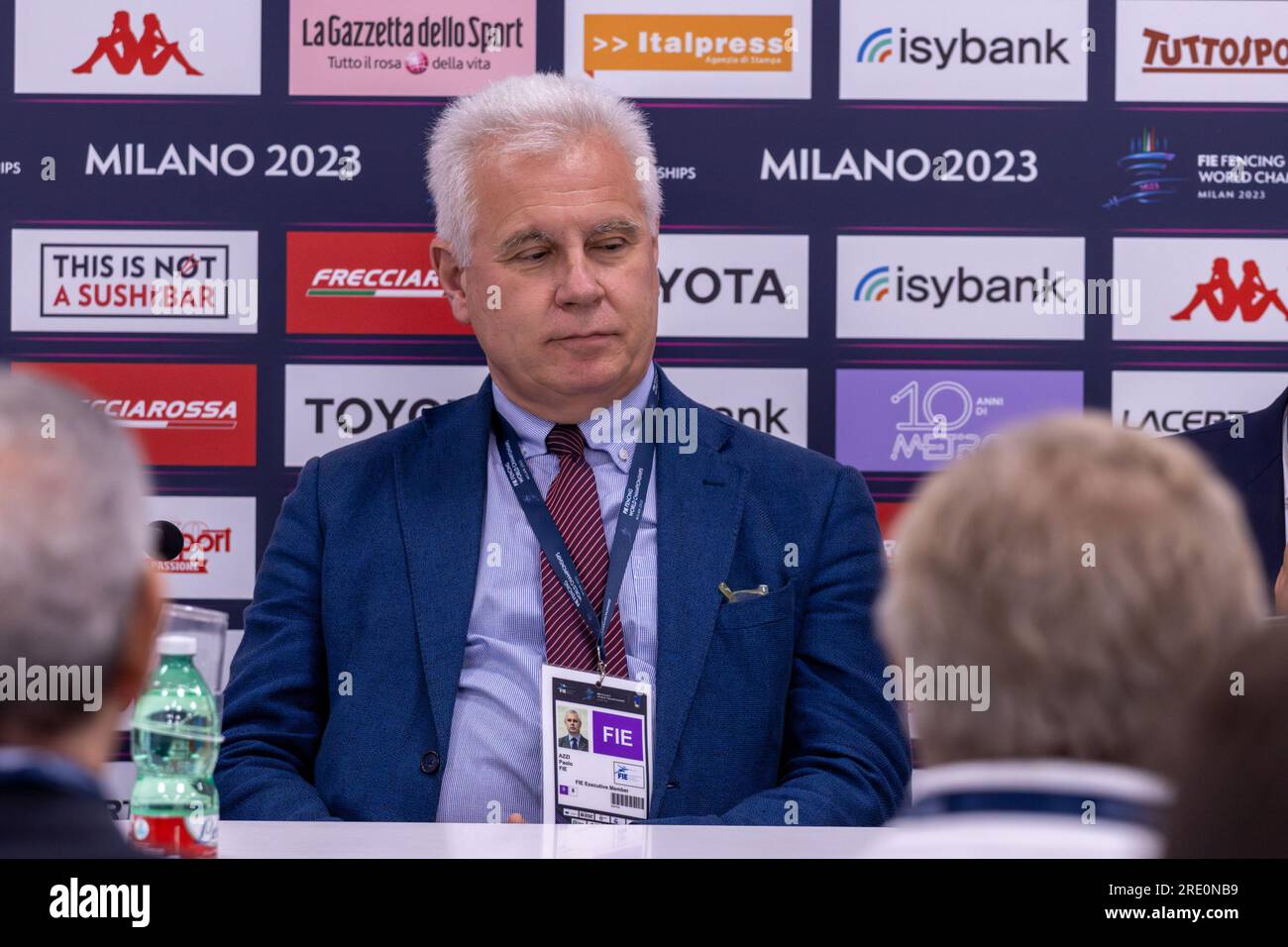 Milan, Italy. 24th July, 2023. Paolo Azzi, Italian Fencing Federation