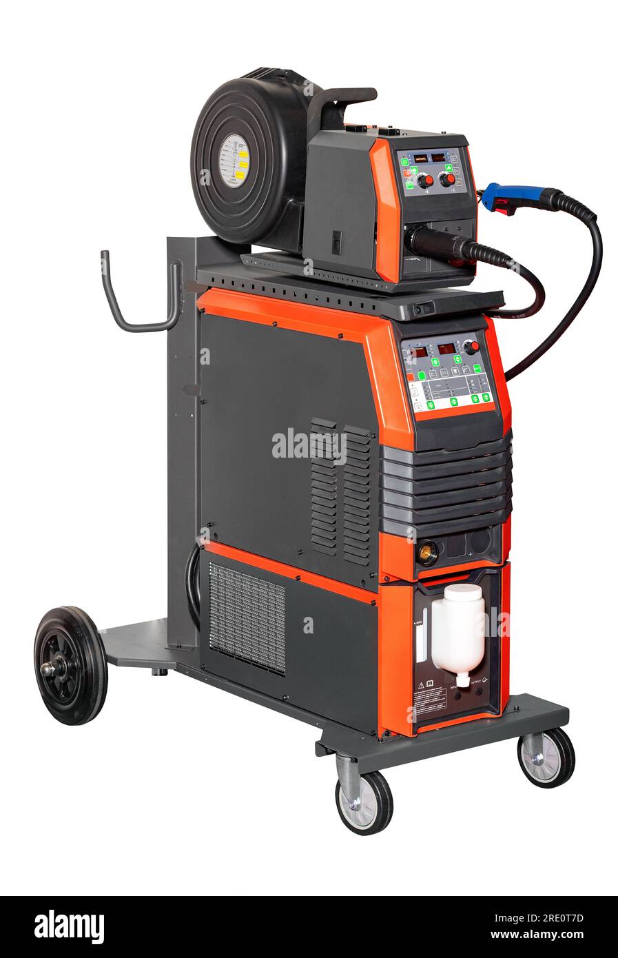 Modern industrial welding machine with a pulsed mode for heavy shop