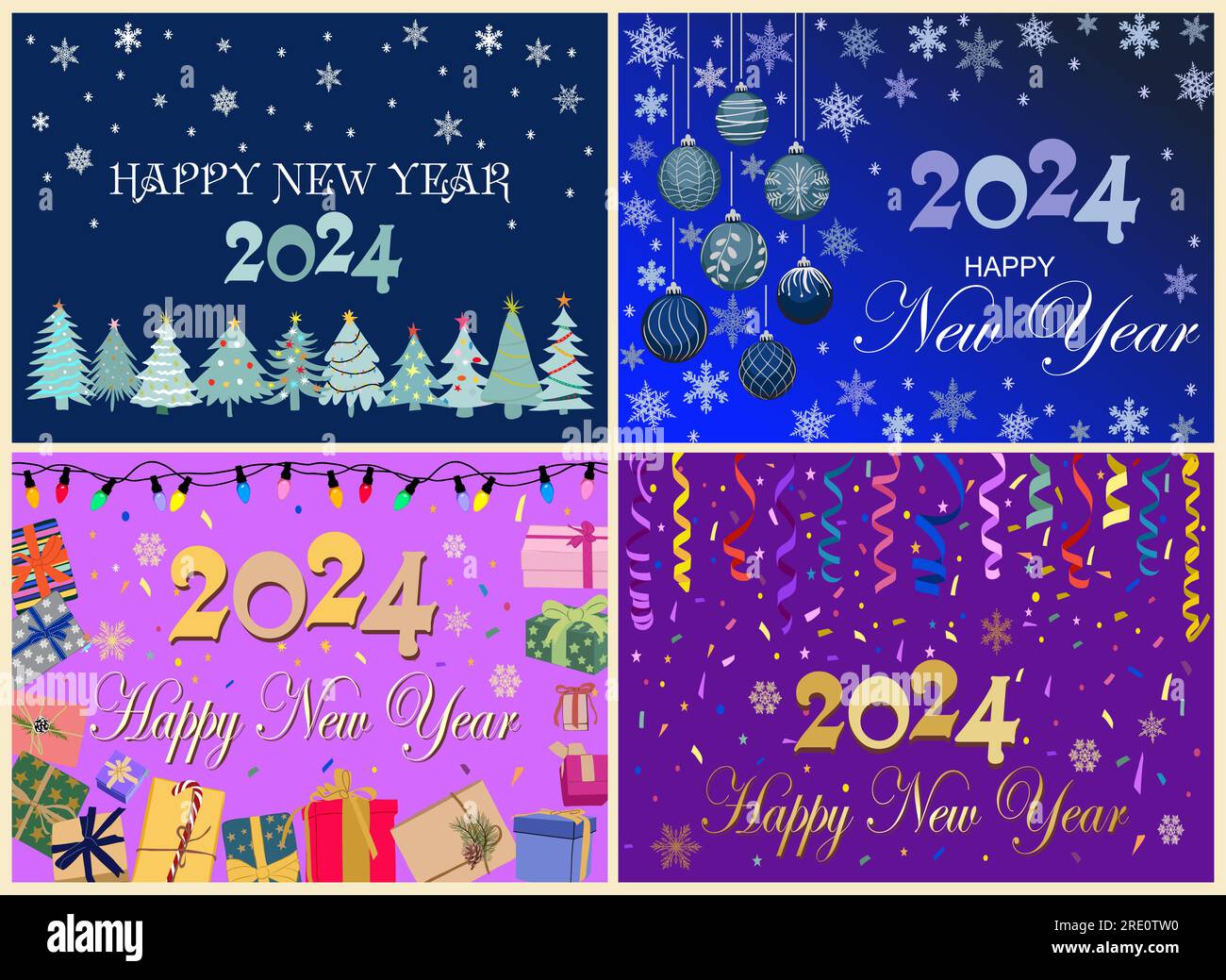 New year 2024 greeting cards hi-res stock photography and images - Alamy