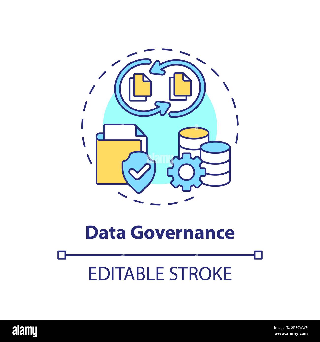 2D data governance concept linear icon Stock Vector Image & Art - Alamy