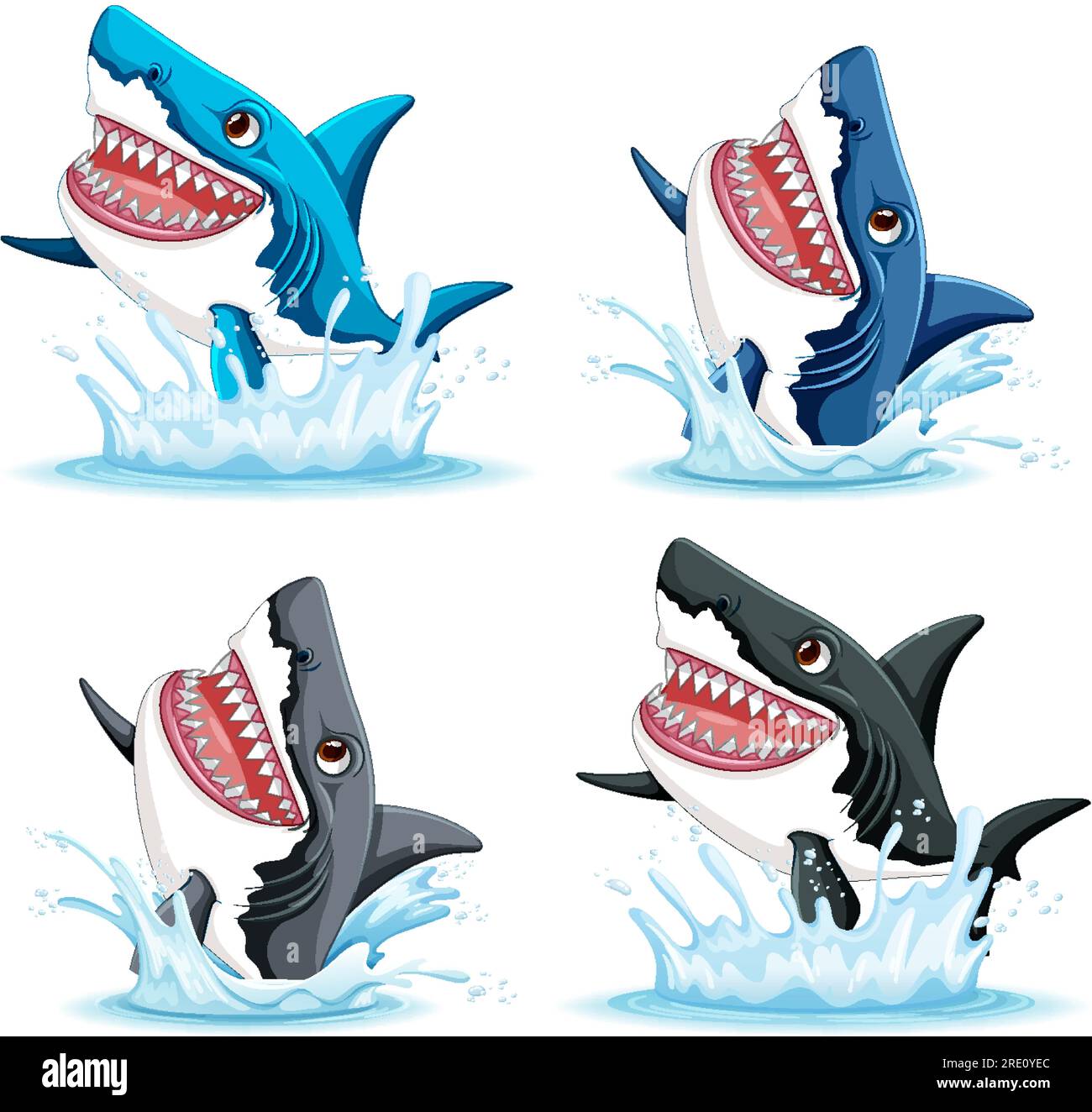 Smiling shark cartoon Stock Vector Image & Art - Alamy