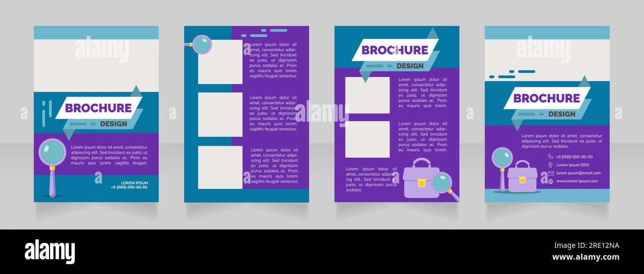 Virtual interview guide blank brochure design stock vector image art