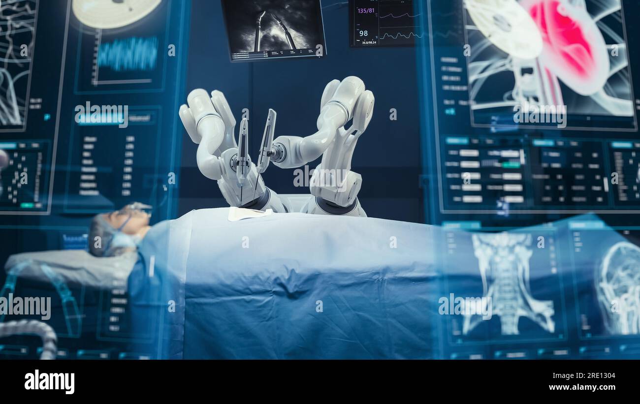 Surgeon Wearing AR Headsets And Using HighPrecision Remote Controlled